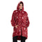 Snuggs Blanket Hoodie Red Christmas Tree